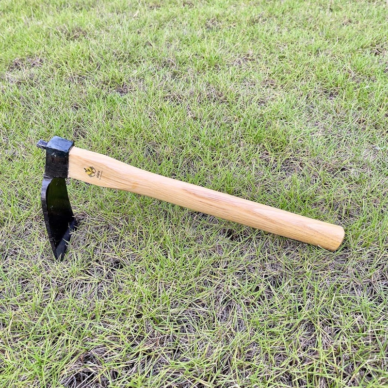 ALANX 14 Inch Heavy Duty Curved Hoe, Without Welding, Gardening Tool, Oak Handle, for Digging, Weeding, and Planting - Image 3